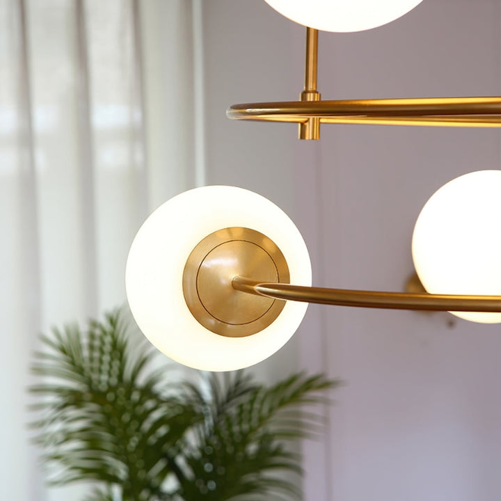 LETTIE Adjustable Black and Gold Chandelier Lighting Fixture