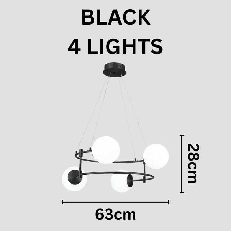 LETTIE Adjustable Black and Gold Chandelier Lighting Fixture