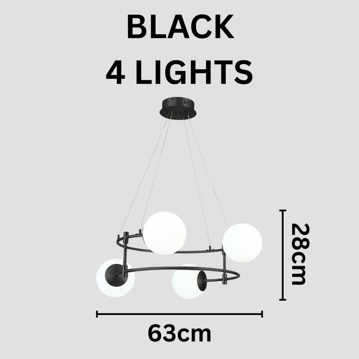 LETTIE Adjustable Black and Gold Chandelier Lighting Fixture