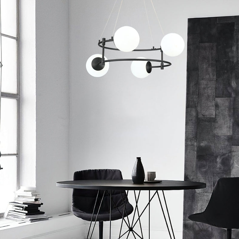 LETTIE Adjustable Black and Gold Chandelier Lighting Fixture