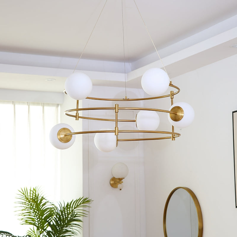 LETTIE Adjustable Black and Gold Chandelier Lighting Fixture