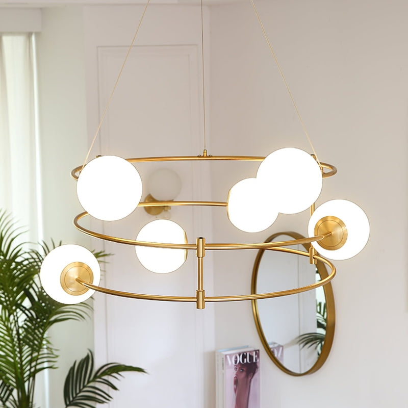 LETTIE Adjustable Black and Gold Chandelier Lighting Fixture