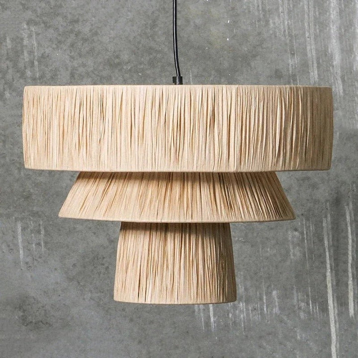 LIBBI Natural Straw Japanese Style Pendant Light