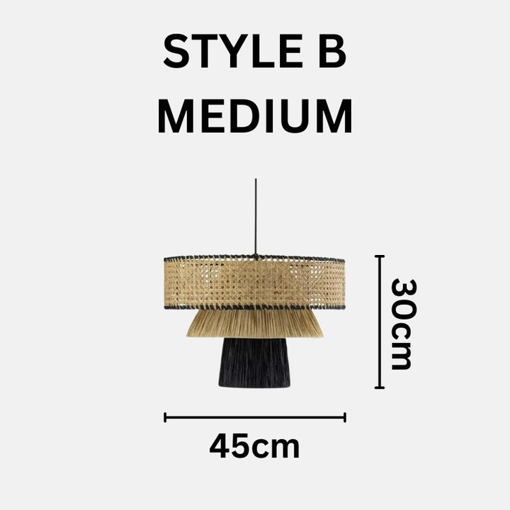 LIBBI Natural Straw Japanese Style Pendant Light