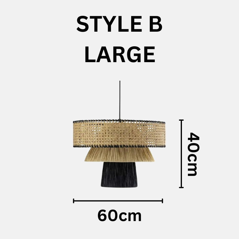 LIBBI Natural Straw Japanese Style Pendant Light