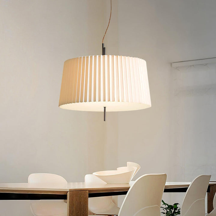 LINA Minimal Pleated Fabric Japanese Zen-Inspired Pendant Light
