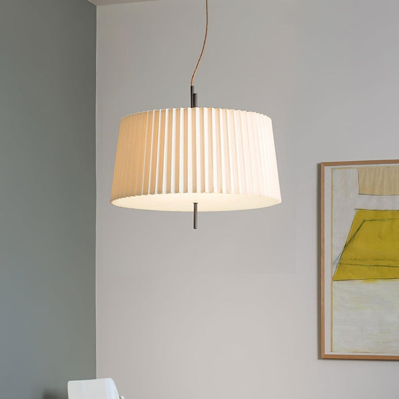 LINA Minimal Pleated Fabric Japanese Zen-Inspired Pendant Light