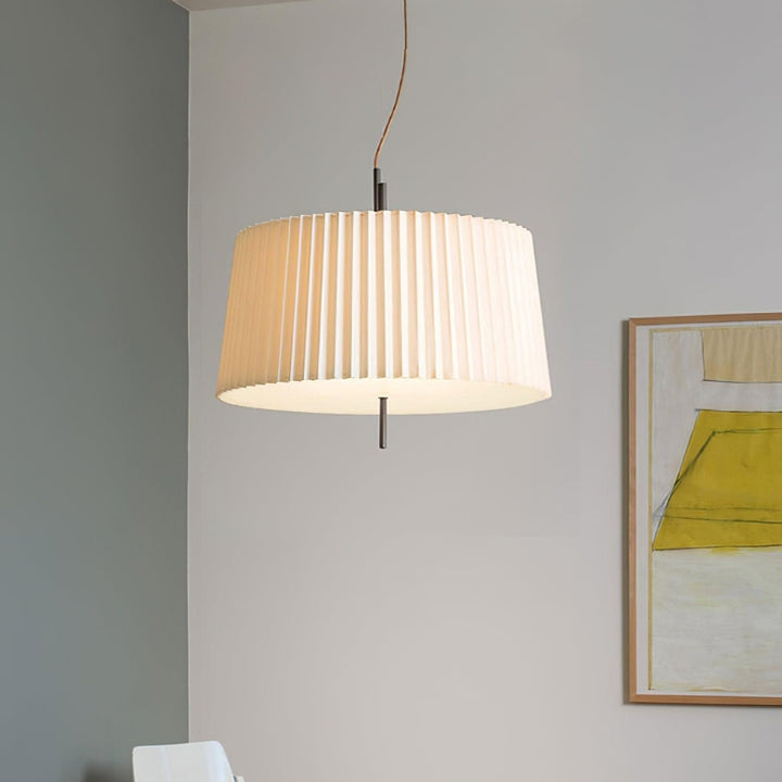 LINA Minimal Pleated Fabric Japanese Zen-Inspired Pendant Light