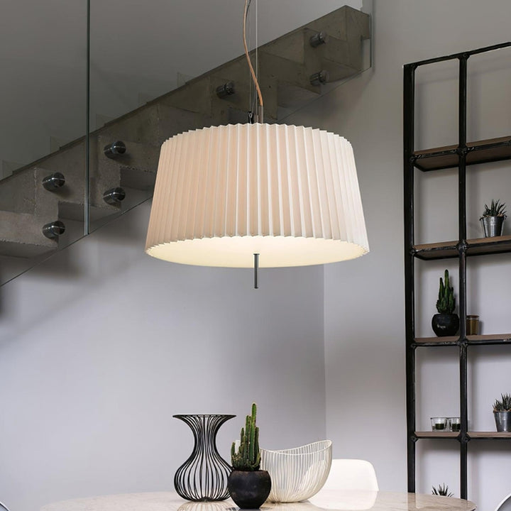 LINA Minimal Pleated Fabric Japanese Zen-Inspired Pendant Light