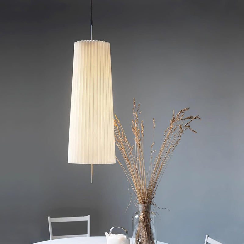 LINA Minimal Pleated Fabric Japanese Zen-Inspired Pendant Light