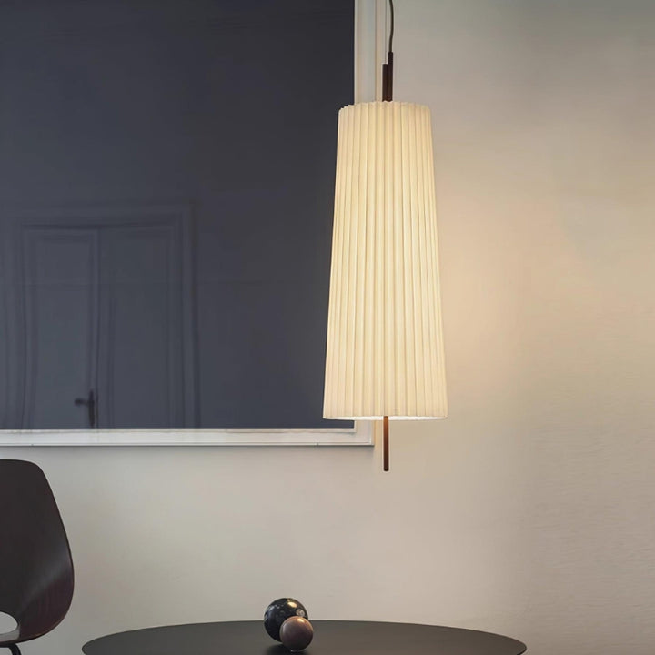 LINA Minimal Pleated Fabric Japanese Zen-Inspired Pendant Light