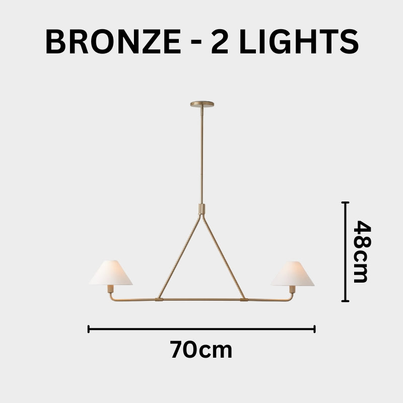 LUX Brass Minimalist Chandelier