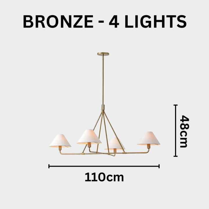 LUX Brass Minimalist Chandelier