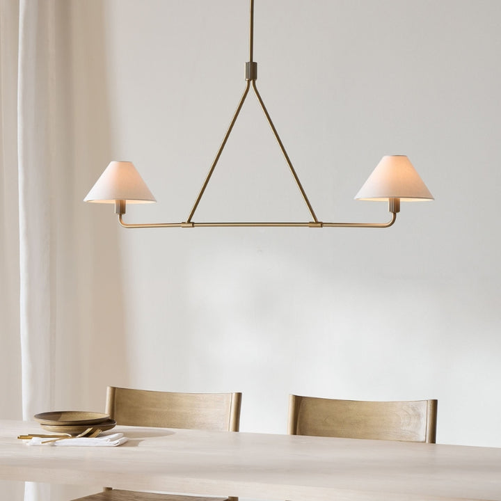 LUX Brass Minimalist Chandelier