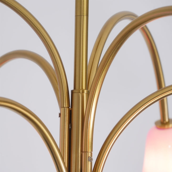 MACY Flora Elegant Metal Glass Ceiling Light Chandelier