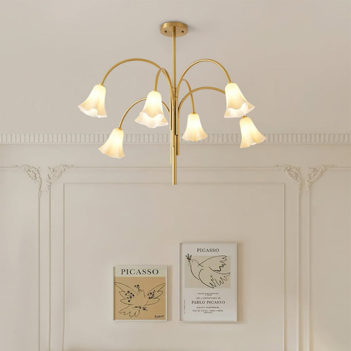 MACY Flora Elegant Metal Glass Ceiling Light Chandelier
