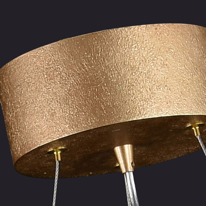 MALKA Artistic Glass Sculptural Brass Bird Chandelier