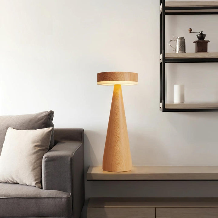 MIRABEL Wooden Minimalist Table Lamp