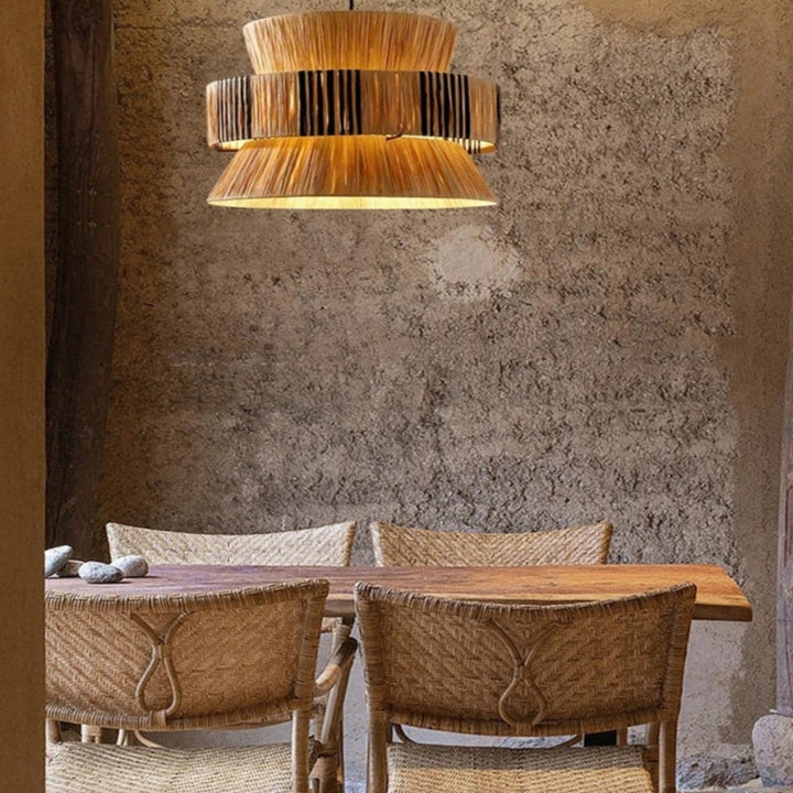 MIZU Natural Grass Vintage Kitchen Pendant Lamp