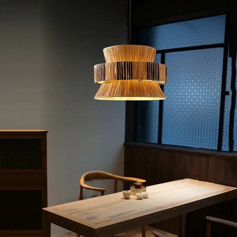 MIZU Natural Grass Vintage Kitchen Pendant Lamp