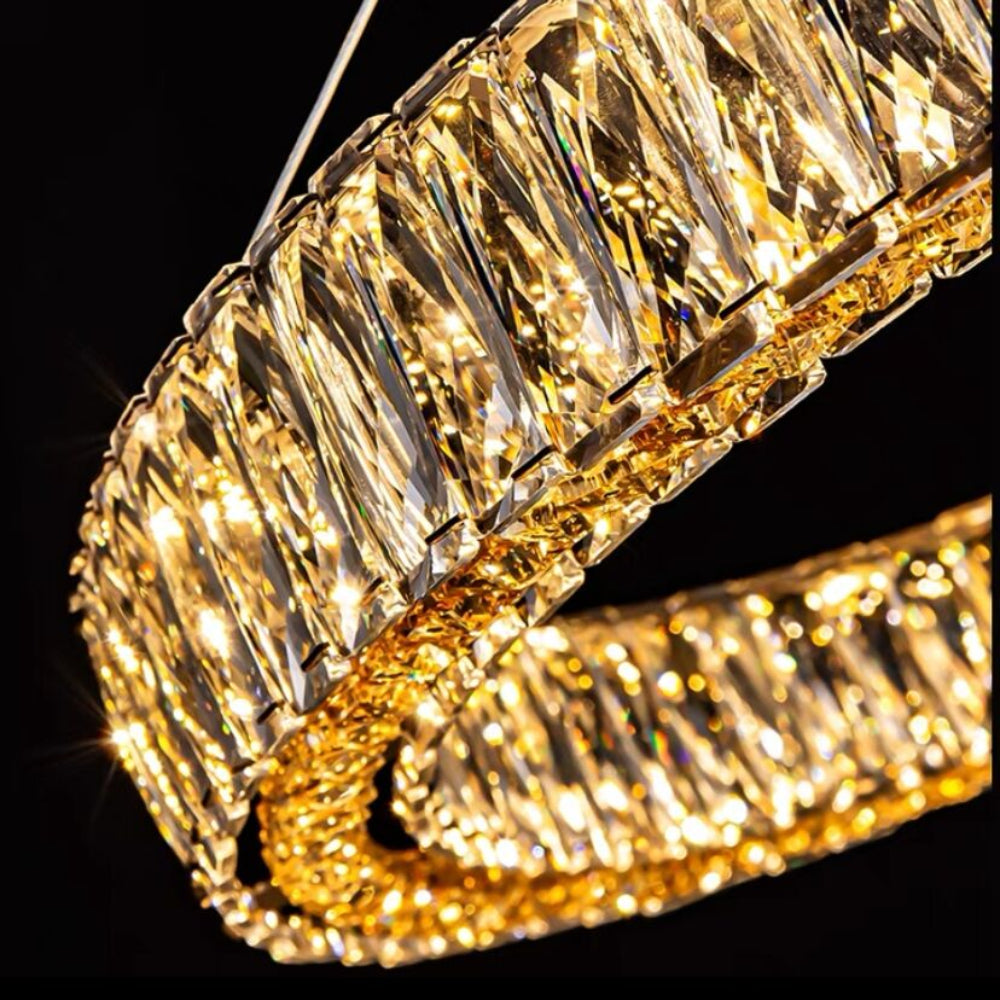 Gold jewelry with a black background