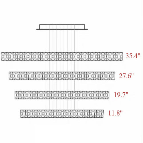 Measurement chart with various widths labeled in inches on a white background