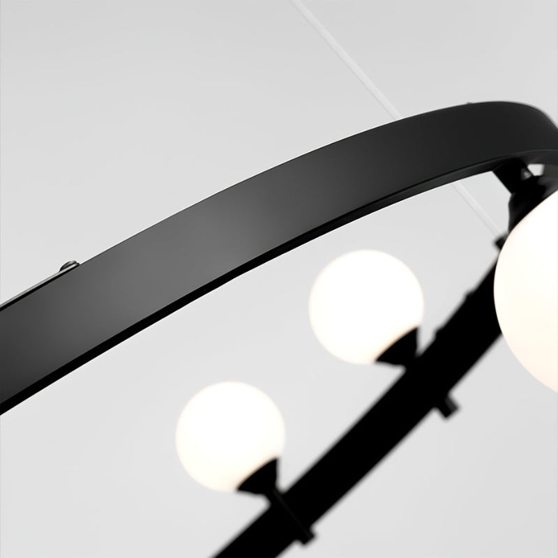 ROMANE Modern Black Round Statement Lighting Dining Rooms Chandelier