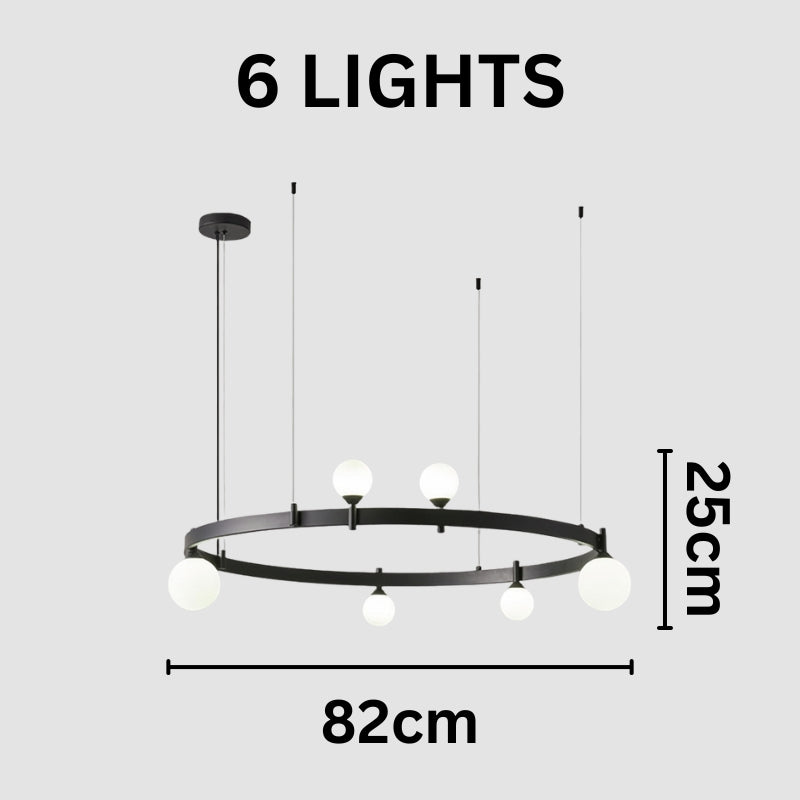 ROMANE Modern Black Round Statement Lighting Dining Rooms Chandelier