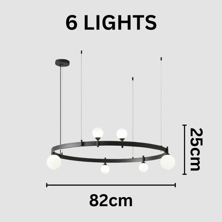 ROMANE Modern Black Round Statement Lighting Dining Rooms Chandelier