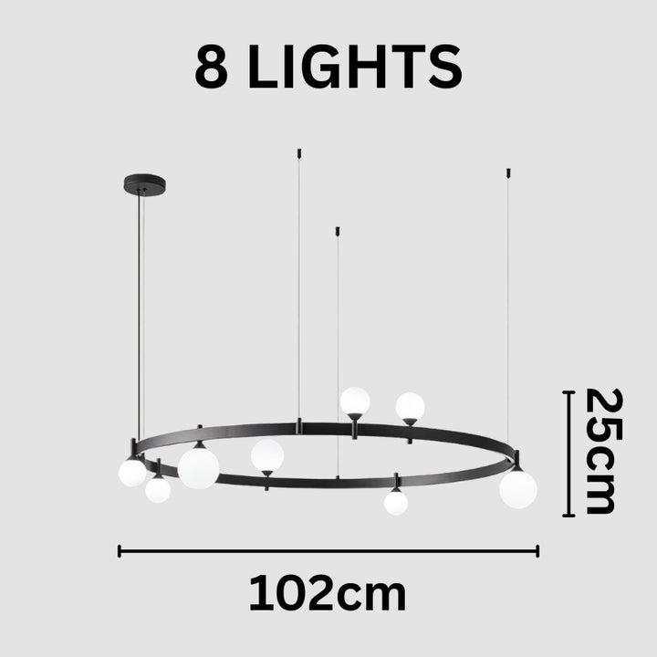 ROMANE Modern Black Round Statement Lighting Dining Rooms Chandelier