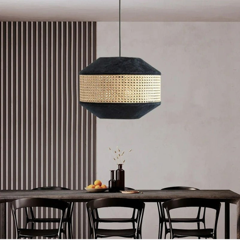 NIDA Rattan Natural Texture Modern Nordic Pendant Light