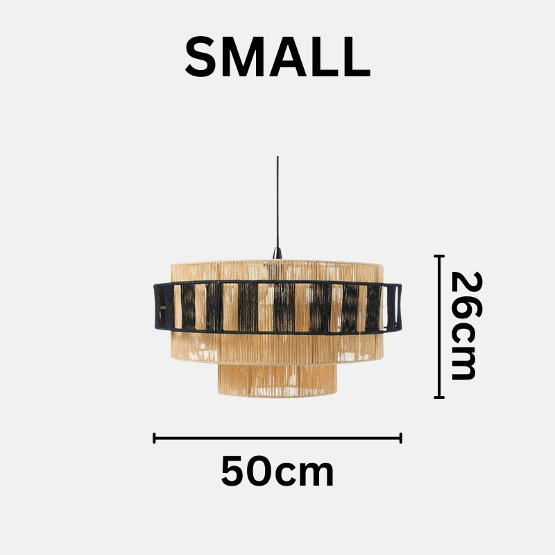 NOA Vintage Hemp Rope Pendant Light – Retro Industrial Rope Pendant Lamp