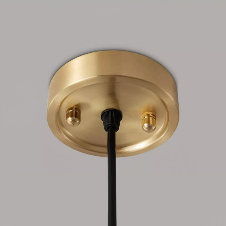 NOELLE Modern White Acrylic Brass Finish Pendant Light
