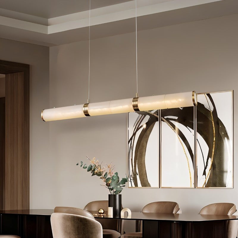 NOVA Linear Alabaster Modern Kitchen Chandelier