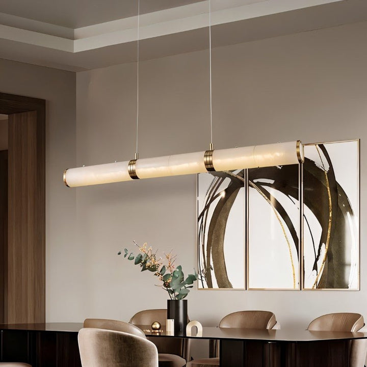 NOVA Linear Alabaster Modern Kitchen Chandelier