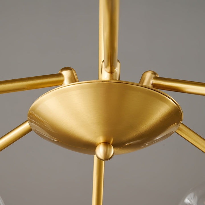 NYLAH Modern Brass Globe Contemporary Artistic Design Chandelier
