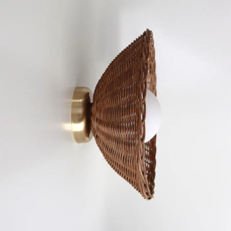 NYRA Rustic Bamboo Wall Lamp