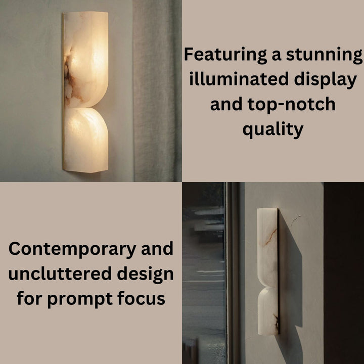 Best new OCTAVIA Marble Minimalist Home Decor Wall Light W5427