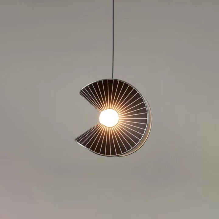 ORELIA Ammonite Black Pendant Light