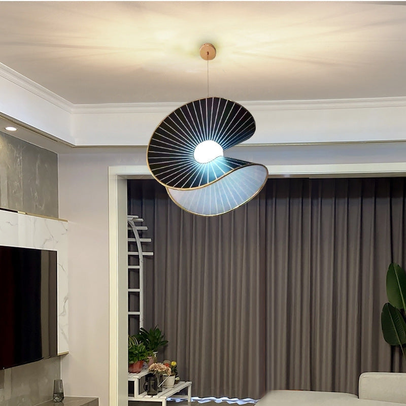 ORELIA Ammonite Black Pendant Light