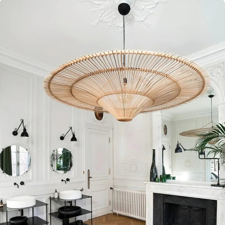 PAM High-Quality Bamboo Living Space Chandelier