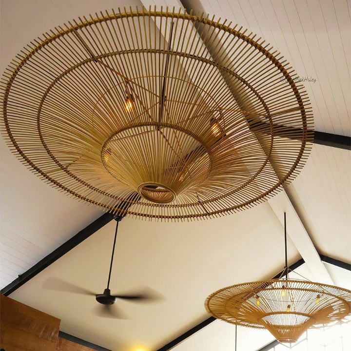 PAM High-Quality Bamboo Living Space Chandelier