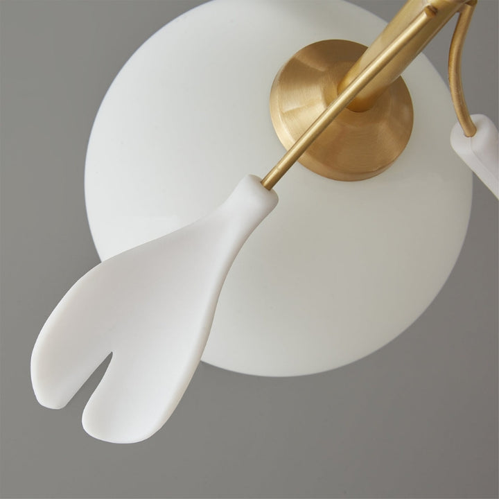 PAULY Glass Retro Leaf Round Chandelier