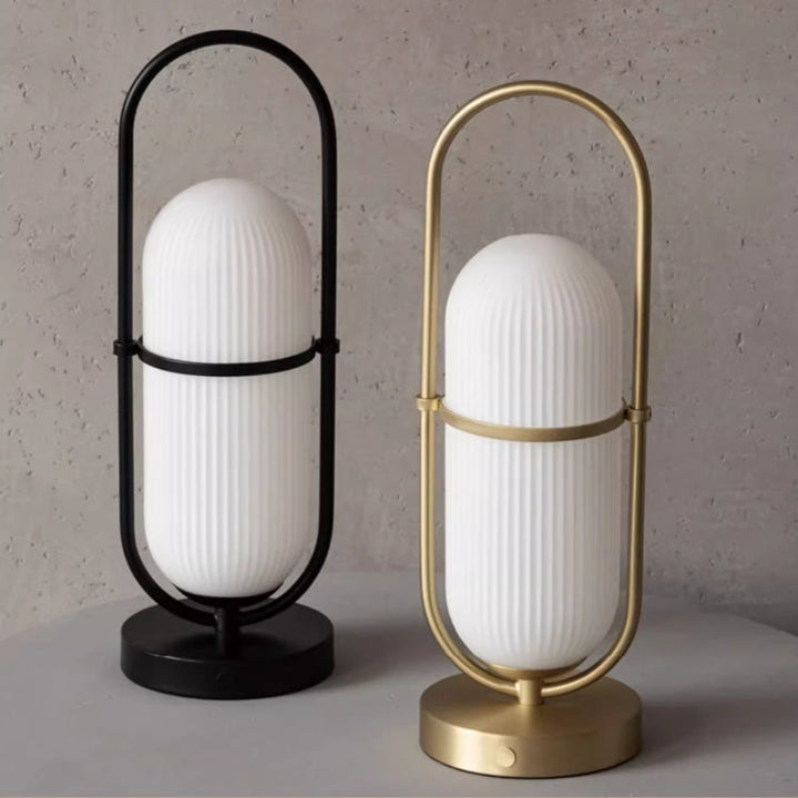 PAZ Glass Modern Portable Table Lamp