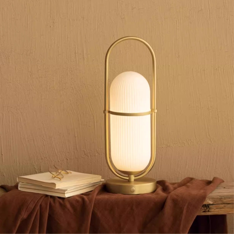 PAZ Glass Modern Portable Table Lamp