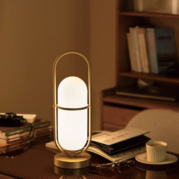 PAZ Glass Modern Portable Table Lamp