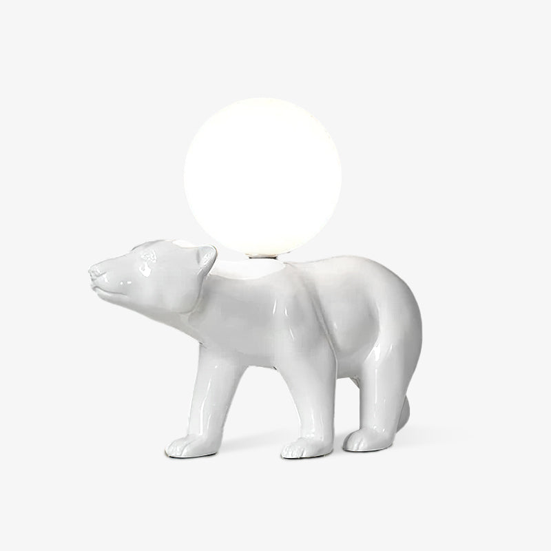 WHITE Bear Table Lamp