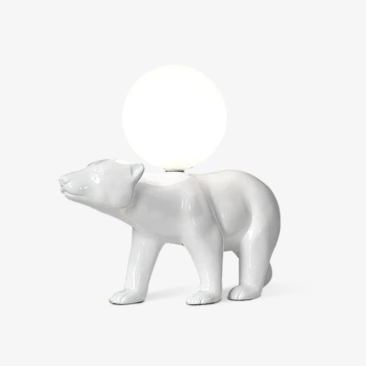 WHITE Bear Table Lamp