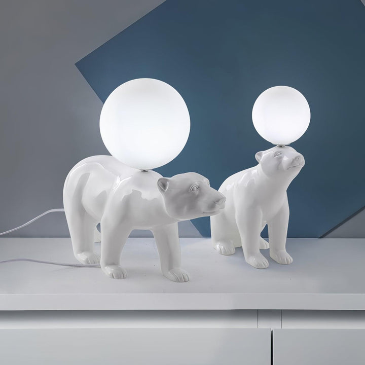 WHITE Bear Table Lamp