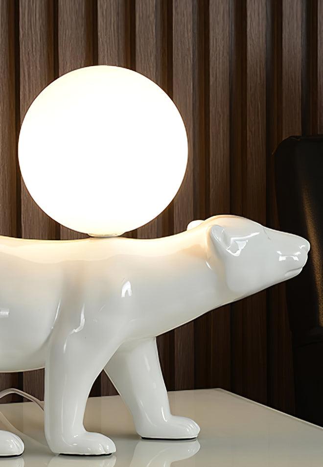 WHITE Bear Table Lamp